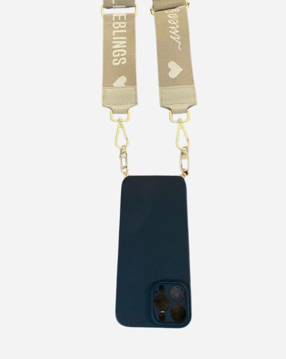 Handyband Beige Gold - Lieblingsmensch - styleyourmobilephone