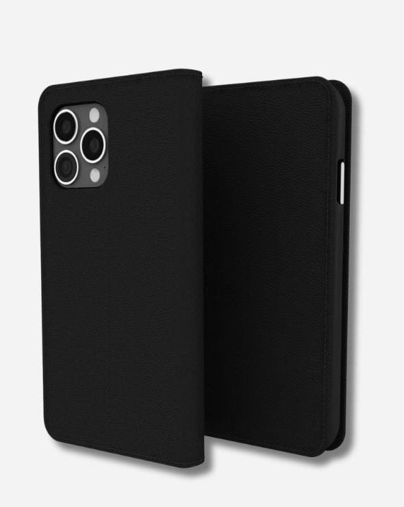 Iphone Klapphülle Schwarz Echt Leder styleyourmobilephone