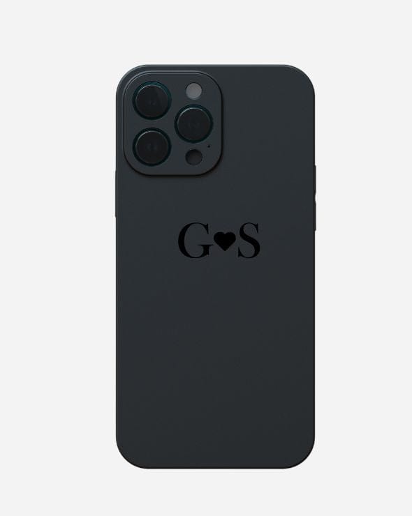 PARTNERHÜLLE MIT BUCHSTABEN WELLEN HERZ - GRAVUR - styleyourmobilephone