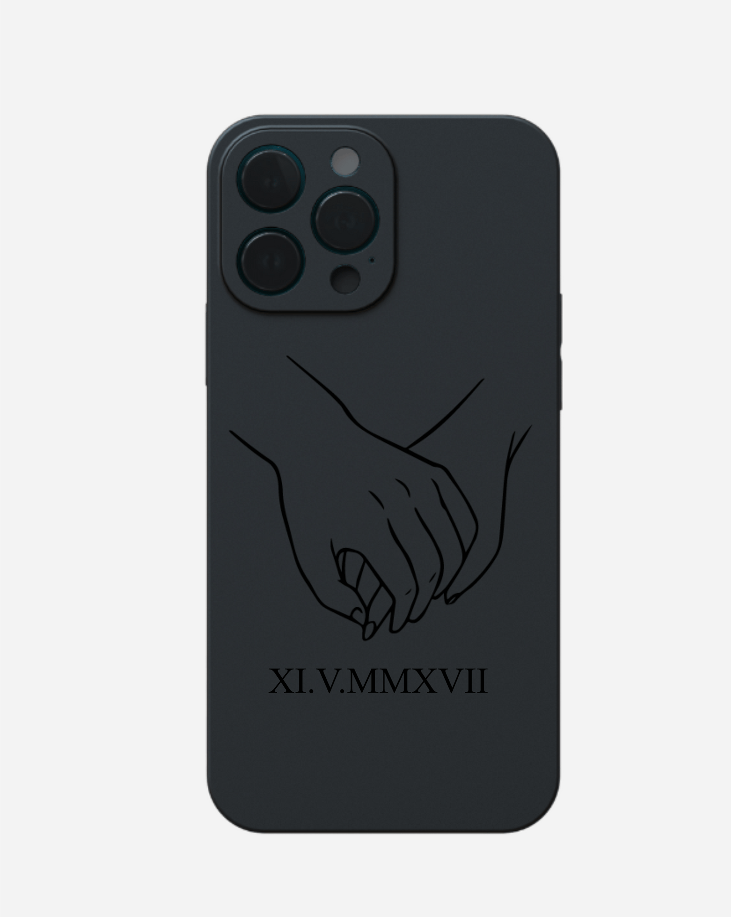 PARTNERHÜLLE MIT HAENDE & NAMEN - GRAVUR - styleyourmobilephone