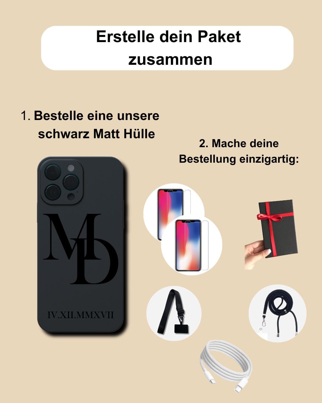 PARTNERHÜLLE MIT BUCHSTABEN - GRAVUR styleyourmobilephone