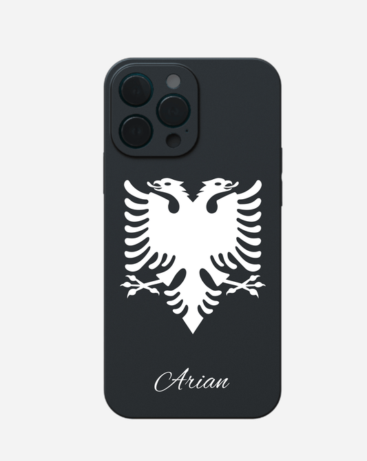 Handyhülle Albanische Flagge mit Name - styleyourmobilephone