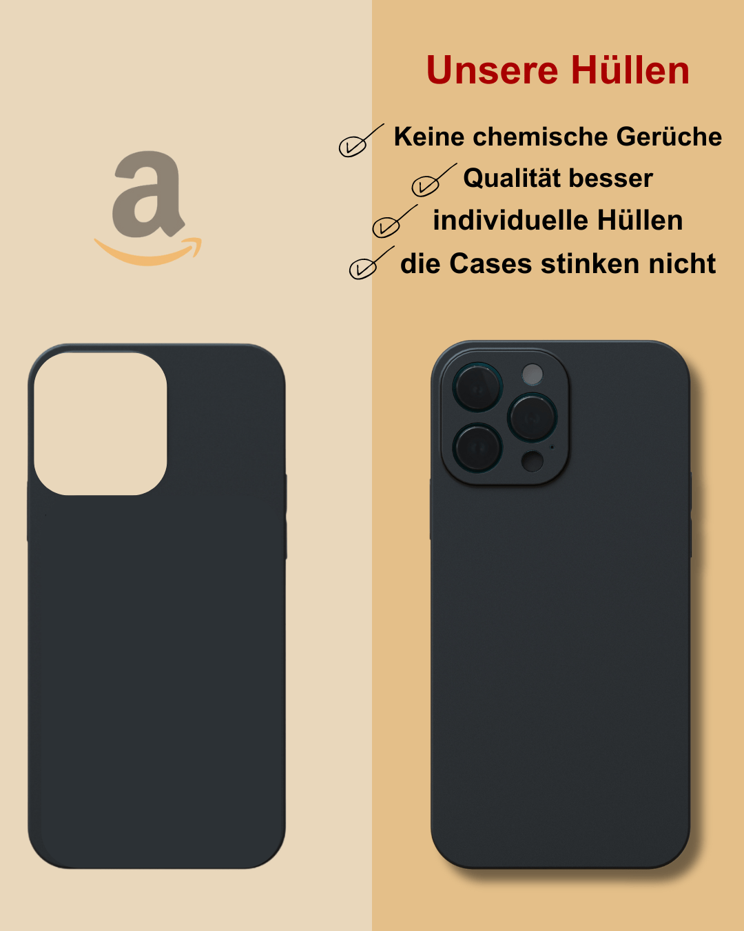 IPHONE SCHWARZE CASE SILIKON | STAUBABWEISEND | KEINE FARBEN | - styleyourmobilephone