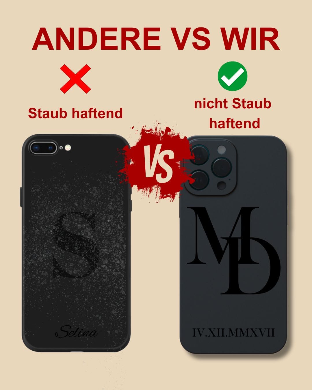 SET 2x PARTNERHÜLLE MIT BUCHSTABEN & NAMEN - GRAVUR - styleyourmobilephone